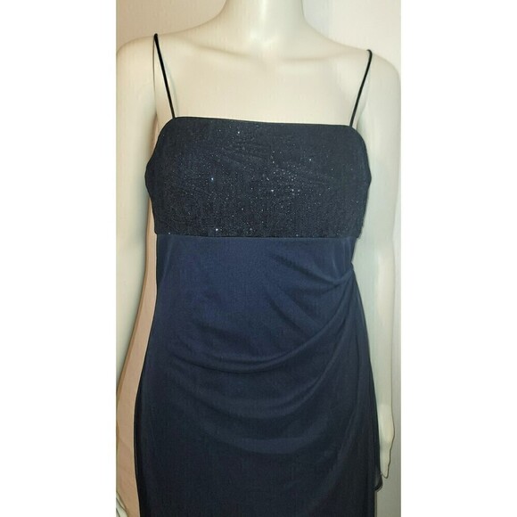 Alex Evenings Navy Blue Draped Column Gown With Bolero Jacket Size 6P - Picture 8 of 16